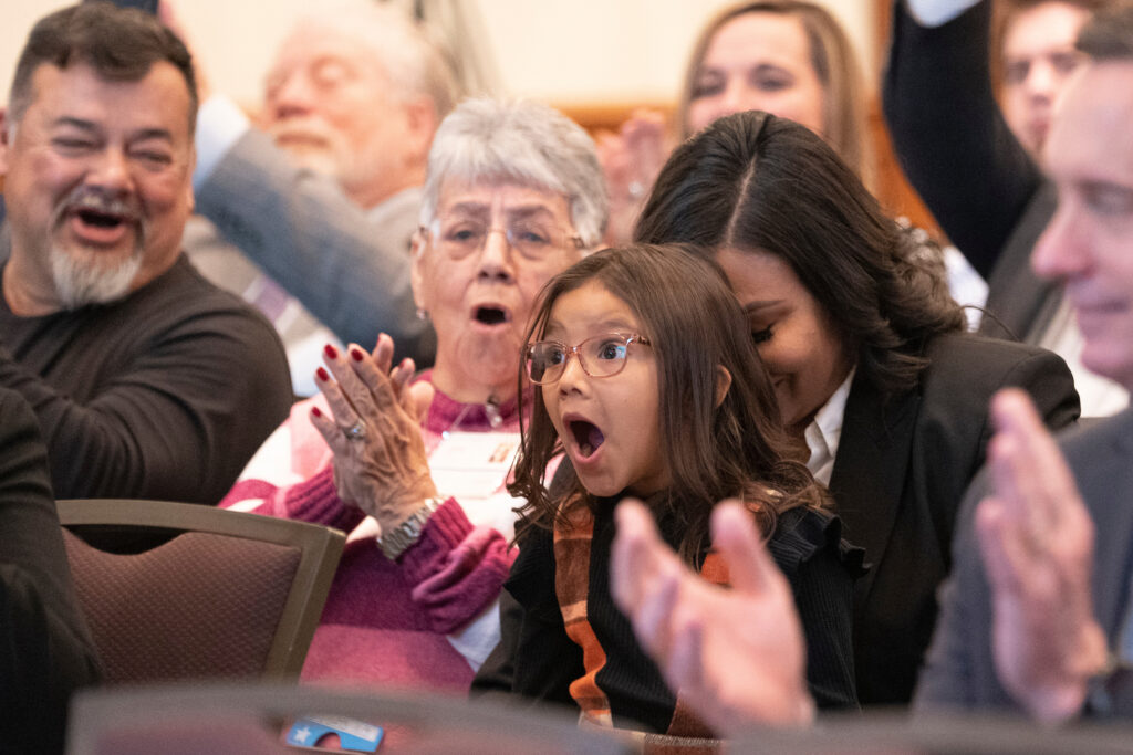 Transition Trucking award announcement crowd reaction