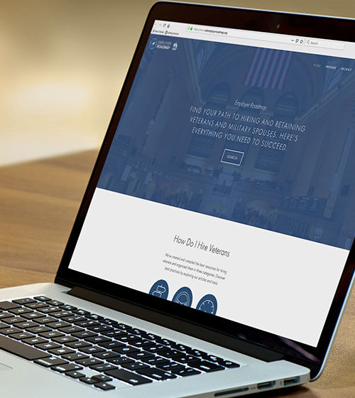 Employer Roadmap website showing on a laptop.
