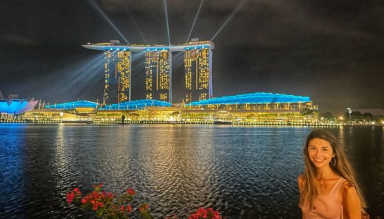 Woman standing in Singapore