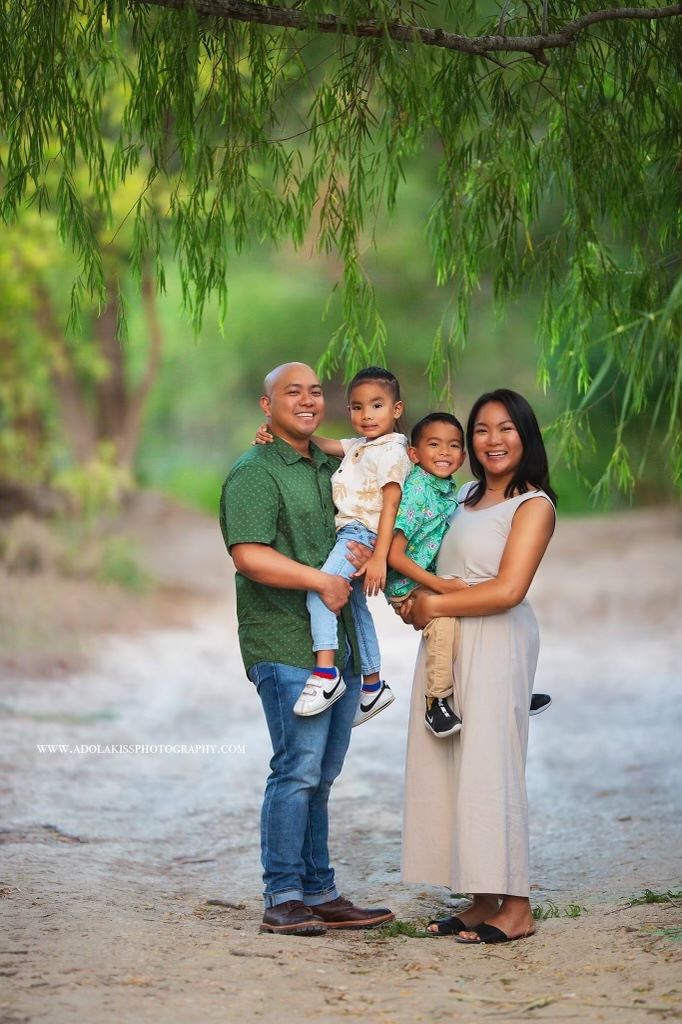 family posed for photo